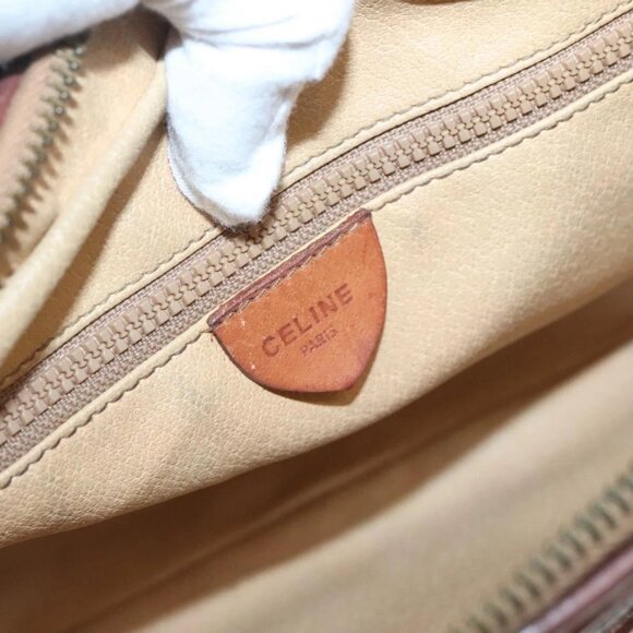 CELINE Macadam Canvas Shoulder Bag PVC Leather Brown Gold Auth BA2501 - Picture 13 of 16